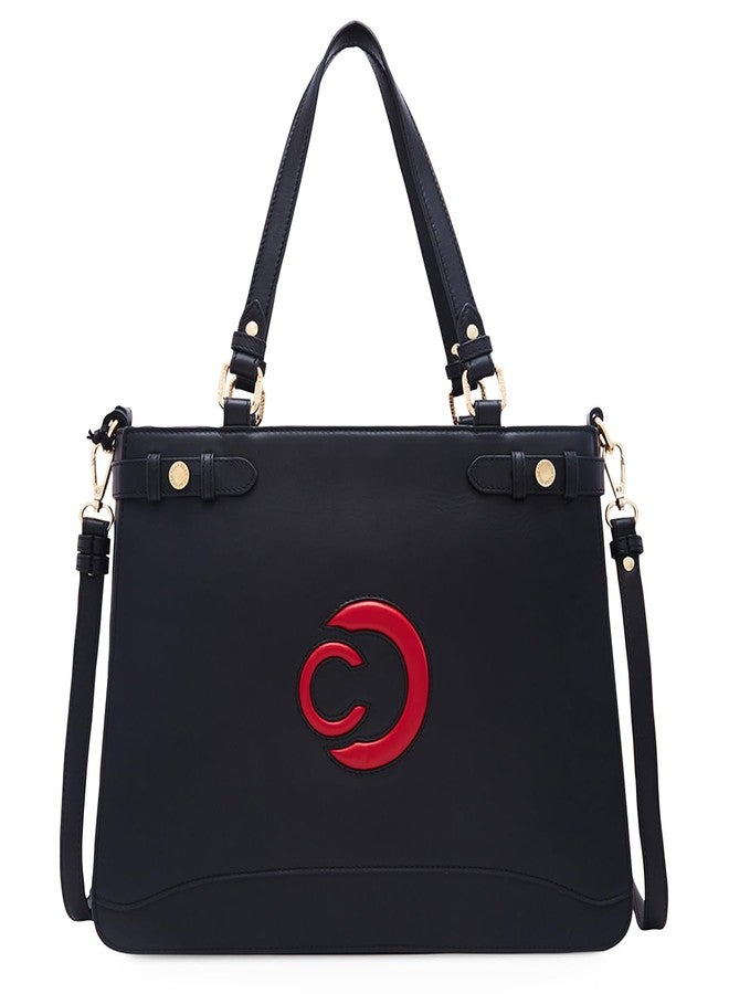 Caprese Minimal Formal Tote Bag for Women (Medium, Black) - Image 1